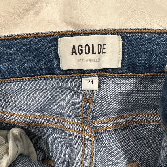 Agolde Sophie Mid Rise Ankle in Tame (dark blue) size 24 - Picture 3 of 4